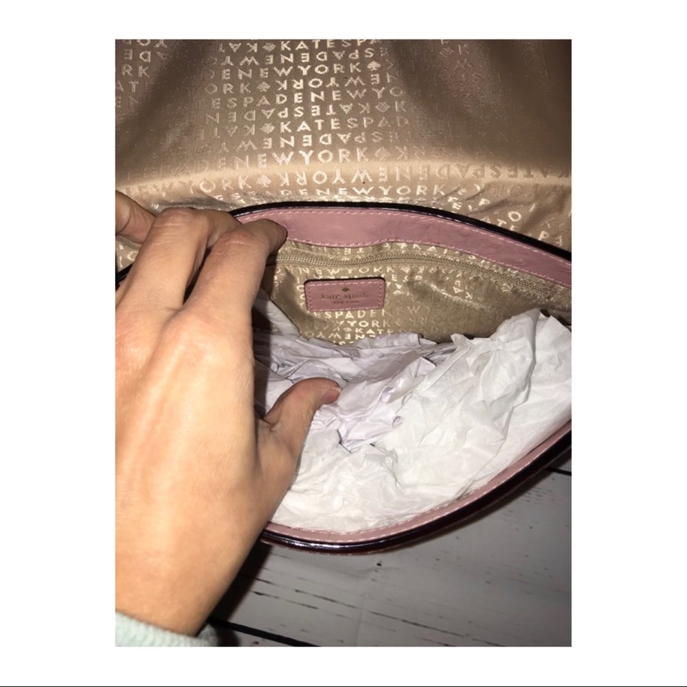Kate Spade Joleen Charm City Ostrich Pink Bag - Picture 5 of 8